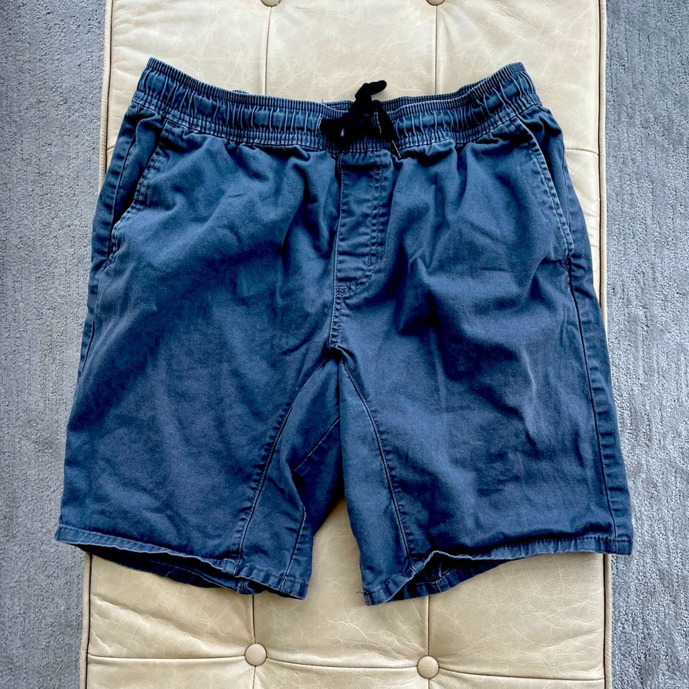 Navy Blue Drawstring Cotton Shorts - VERY Comfortable - Size 32-34 - George